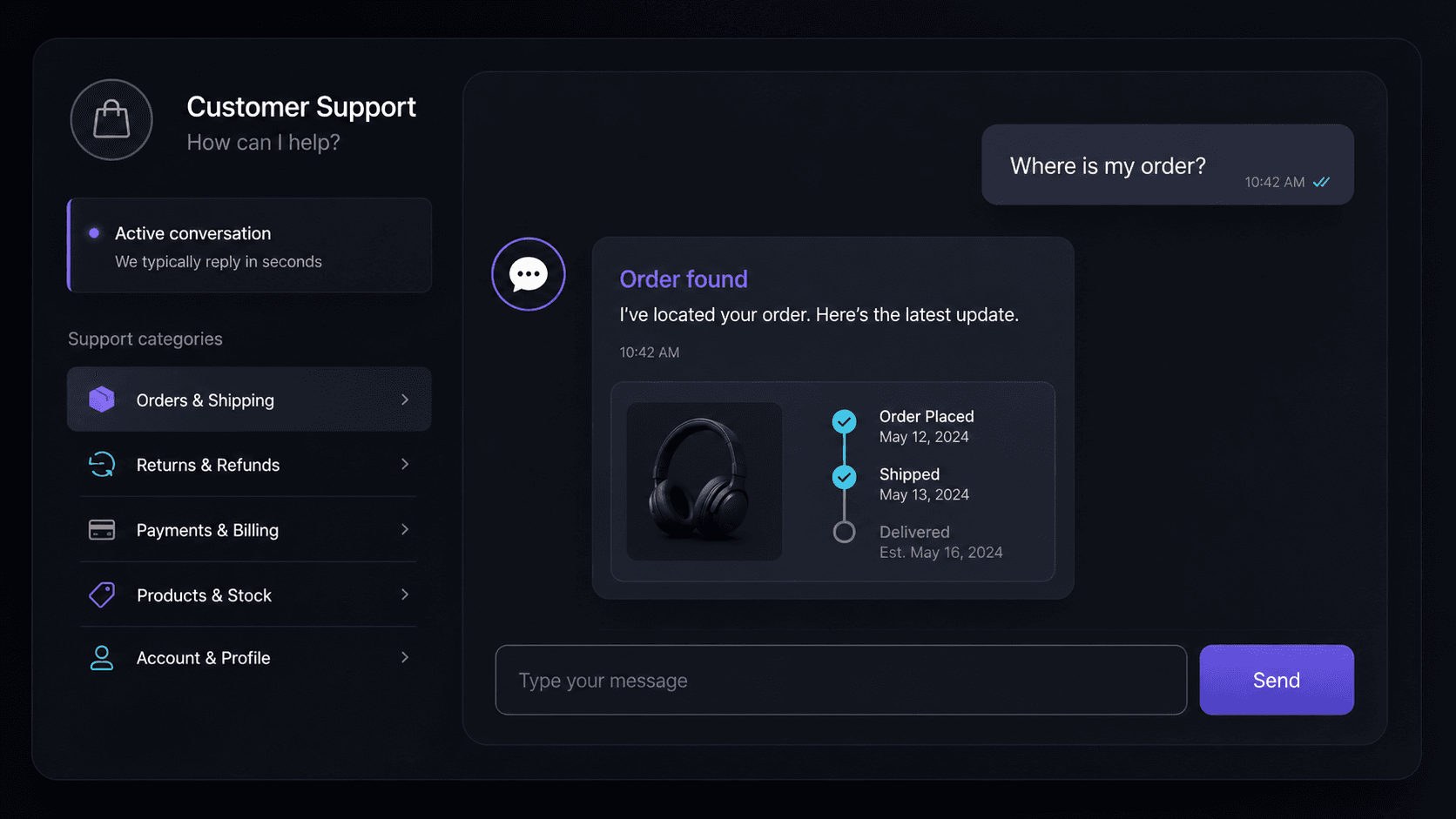Customer Support Chatbot project preview