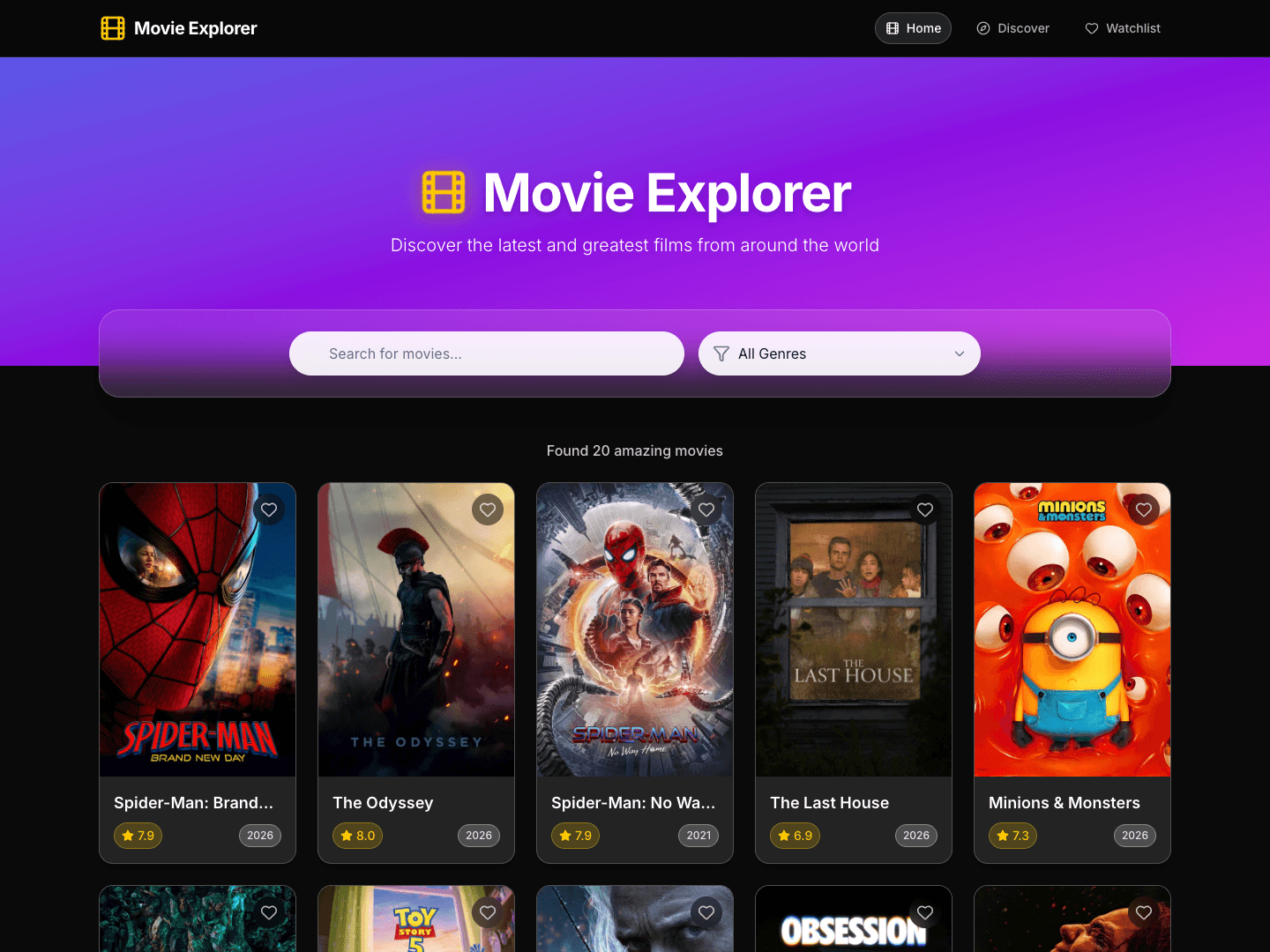 Movie Explorer project preview